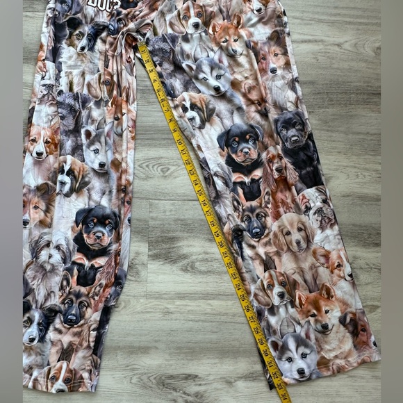 Women’s Brown and Black Dog Print Pajama Bottoms Lounge Pants NWOT - Picture 7 of 8